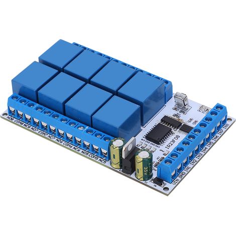 Relais de commutation infrarouge à 8 canaux avec télécommande, relais infrarouge multifonction (12V) (1/5)