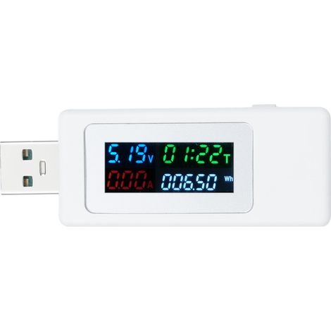 Tester USB, voltmetro/amperometro, strumento di ricarica (4-30 V, 0-6,5 A, 0-195 W), schermo LCD