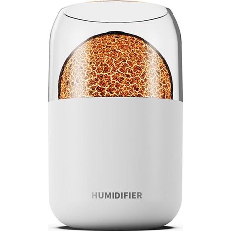 Humidificateur d'air portable 300 ml Petit volcan cool Veilleuse LED - USB - Humidificateur de bureau 2 modes Changement de couleur Humidificateur de lumière d'ambiance (1/5)