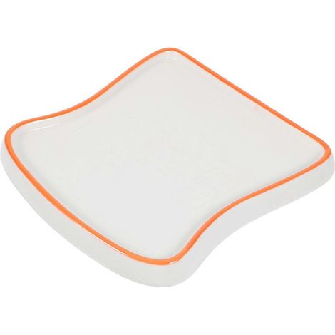 Essteller für den Hausgebrauch, Tablett für alltägliche Mahlzeiten, toastförmiger Keramikteller, Küchenartikel (1/5)