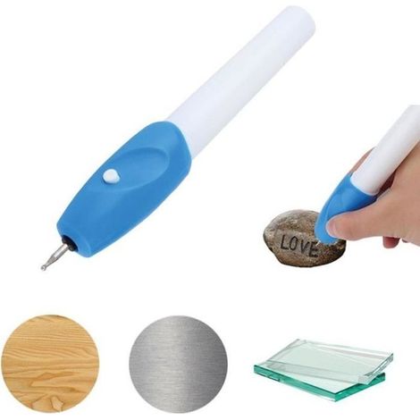 Stylo graveur à piles pour bois, métal, verre - Outil de gravure