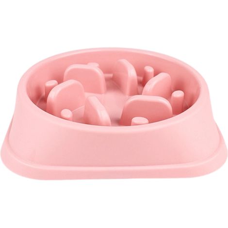 Gamelle Anti Glouton pour Chien de Grande Taille  Bol d'alimentation Lente et Saine, Favorise la Digestion de l'animal, Anti Vomissements, Pieds Antidérapants, Grand et Gros Chien XXL (Grand, Rose)