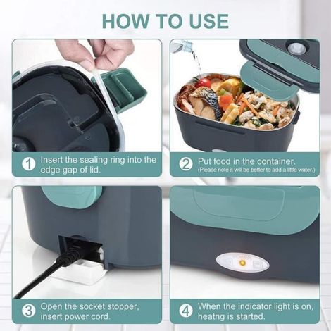 Lunch Box Chauffante Electrique - A87 - 1.5L - 220V/12V-24V - Portable - Etanchéité Améliorée (1/4)
