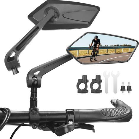 Specchietto retrovisore per bicicletta grandangolare 2 HD, specchietto retrovisore per scooter elettrico regolabile a 360° per manubri da 20-24 mm, specchietto per bici elettrica per mountain bike, bi (1/5)