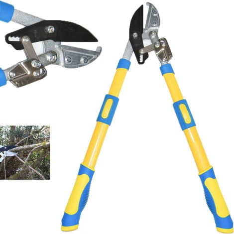 TrAdE Shop Traesio - Forbici Troncarami Da Giardino 98 Cm Grande Apertura Con Manici Allungabili Pota -