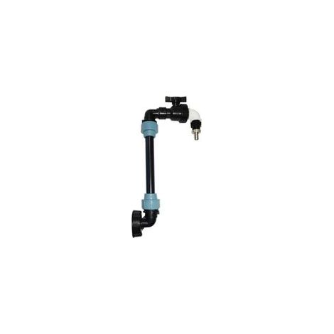 Robinet double col de cygne en laiton 3/4, adaptateur pour réservoir HN 3/4, pour réservoir IBC-Crezuo (1/4)