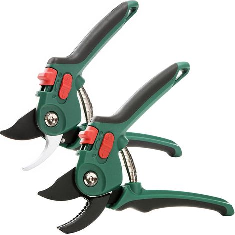 Filiyano-Sécateur de jardin, lot de 2, cisailles de jardin en acier, cisailles de jardinage robustes et tranchantes, cisailles à main pour la taille (1/5)