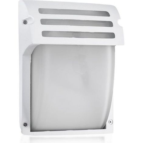 V-TAC LED-Wandleuchte, E27-Lampenfassung (max. 60 W), weißes Satinglas, IP44