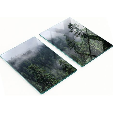 Pannelli decorativi multifunzionali in legno temperato per cucina, colore Forest Mist, 2x40x52 cm (1/5)