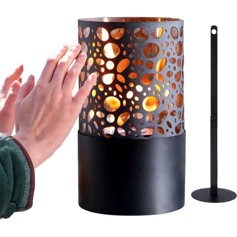Lampe À Brûleur À Éthanol - Portable Design Creux En Fer Double Couche Décor - Brûleur À Éthanol De Table,Pour Thanksgiving Fête D'Anniversaire (1/5)