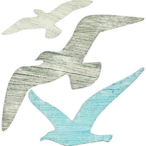 3 Styles Bois Mouette Plage Décoration Murale Décors sur Le Thème Côtier Art Mural en Bois Mer Mew Nautique Océan Ornements Suspendus Mouette Sculpture Murale pour Salon Restaurants Cafés (1/5)