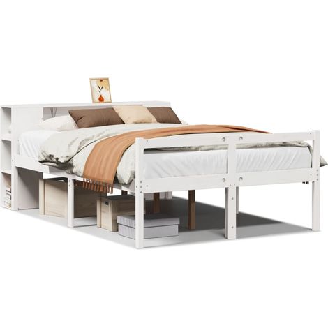 Maison Exclusive - Letto Libreria senza Materasso Bianco 140x190 cm Legno di Pino