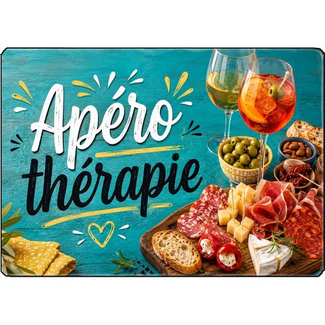 Planche Verre Apéro Thérapie 29 x 20 cm Cadeau Apéritif (1/2)