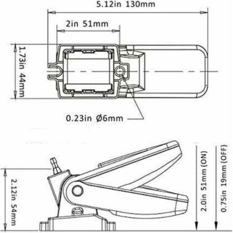 Interrupteur flotteur – 12-32V DC, 14A max – Sans mercure – Pour bateau, caravane, pompe de cale (1/4)