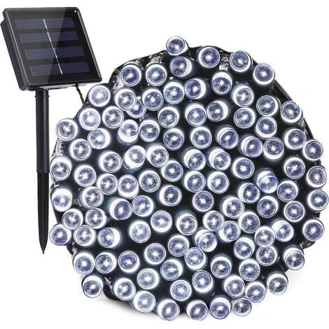 Guirlande Lumineuse Solaire, 72ft 200 LED Guirlande Lumineuse Solaire Halloween, 8 Modèles Décoration de Jardin Extérieur Imperméable (1/5)