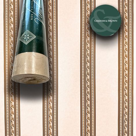 SUPER STOCK €0,56 al mq - Rotolo da 5,2mq (10x0,52mt) di Carta da Parati vinilica Top Quality lavabile RIGHE BEIGE