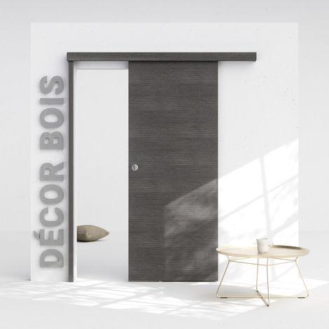 Porte Coulissante avec Rail - Costa Rica 83 cm - Avec butée