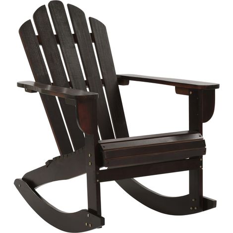 Chaise à bascule de jardin Bois Marron (1/5)