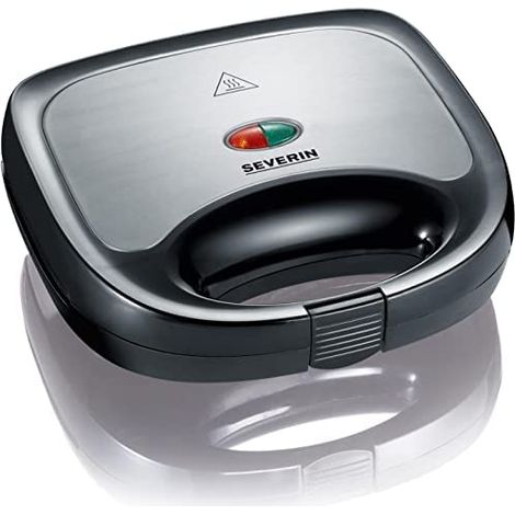 Severin SA 2969 Sandwich Toaster con Inserti Acciaio Inox, 600 W, Nero (1/5)