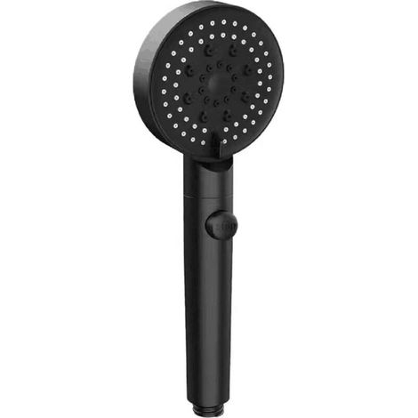 Pommeau de douche 6 fonctions avec pommeau de douche à main, pommeau de douche haute pression, pommeau de douche noir, pommeau de douche amovible (1/4)