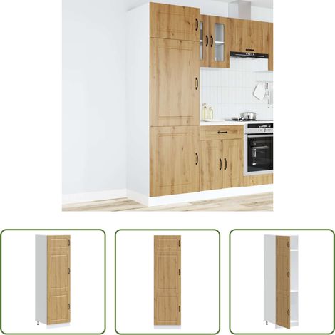 vidaXL Holzwerkstoff - Küchenschrank Kalmar Artisan-Eiche Holzwerkstoff (1/5)