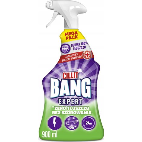 Cillit Bang Expert Spray Detergente Zero Grassi Senza Strofinamento 900ml (1/5)