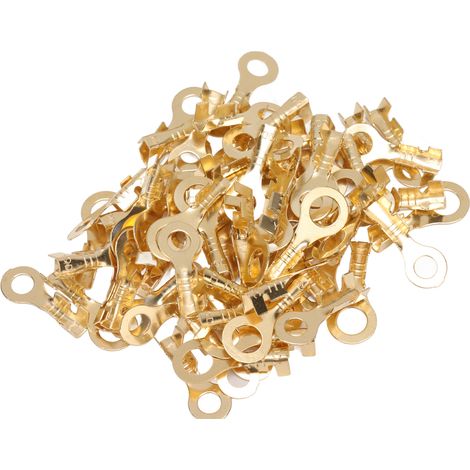Jeu de 150 cosses à sertir et bornes à anneau M3-M10, connecteurs électriques pour câblage, assortiment de bagues isolées et non isolées, idéal pour atelier et bricolage. (1/5)