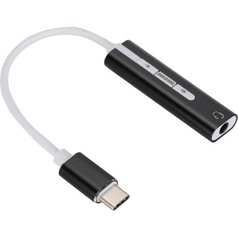 3,5-mm-Klinkenstecker auf USB-C-Buchse (Audio-Adapterkabel), USB-C-zu-AUX-Audiokonverterkabel, geeignet für MP3-Player, CD-Player und Laptops.