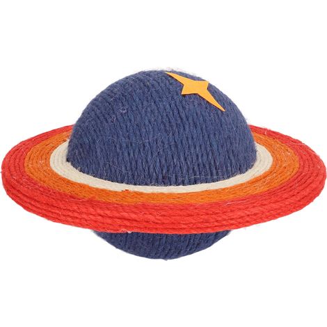 Griffoir pour chat en forme de planète, en sisal naturel, pour lutter contre l'ennui et protéger les meubles. Jouet à griffer pour chaton. (1/5)