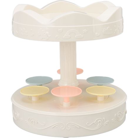 Plateau rotatif double couche pour desserts automatique, présentoir à cupcakes tournant. (1/5)