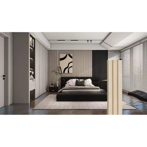TrAdE Shop Traesio - Pannello Decorativo 3d Beige Con Inserti Oro 12x200x290 Cm Rivestimento Parete - (1/2)