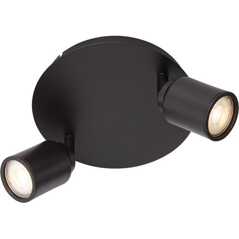 QAZQA Modern Bathroom Spot Black 2-Light IP44 - Ducha (1/5)