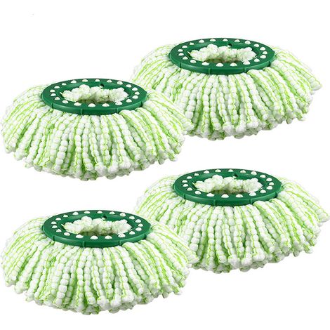 Serpillère Microfibre Compatible avec Libman Mop Systèmes Têtes de Balai Rechange Microfibre Très Absorbante Convient à Tous Les Types de Sols-4 Pièces (1/5)