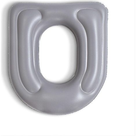 Coussin de siège de toilette gonflable avec ventouses, compatible avec les sièges de toilette allongés standard, rehausseur de siège de salle de bain. (1/5)