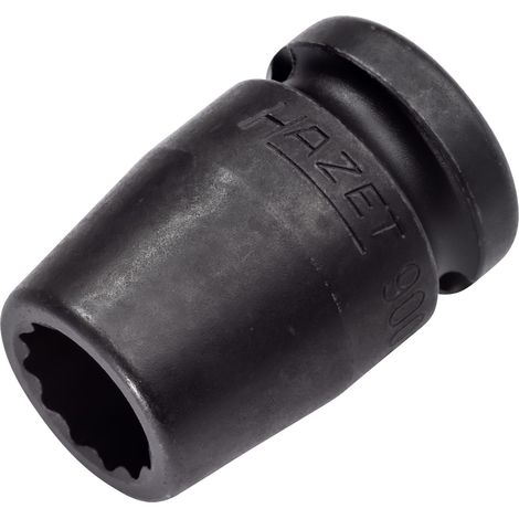 Hazet Schlag-Maschinenschrauber Steckschlüsseleinsatz 900SZ-13, 1/2 (12,5 mm) Vierkant hohl, Außen Doppelsechskant-Tractionsprofil, SW 13 mm (1/4)