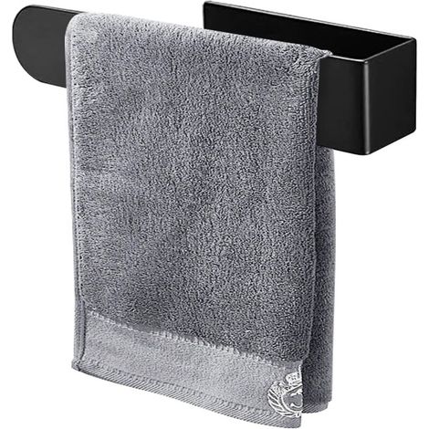 Papierhandtuchhalter aus Edelstahl (schwarz) – Kein Bohren erforderlich, Klebemontage – Zur Montage unter Küchenschränken oder an der Wand – Ideal für Küchen, Wohnmobile und Camping – Stabiler Rollenh