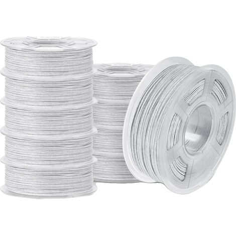Filamento per stampante 3D, ABS ecologico, diametro 1,75 mm, PLA effetto marmo, confezione da 10 rotoli (1/2)