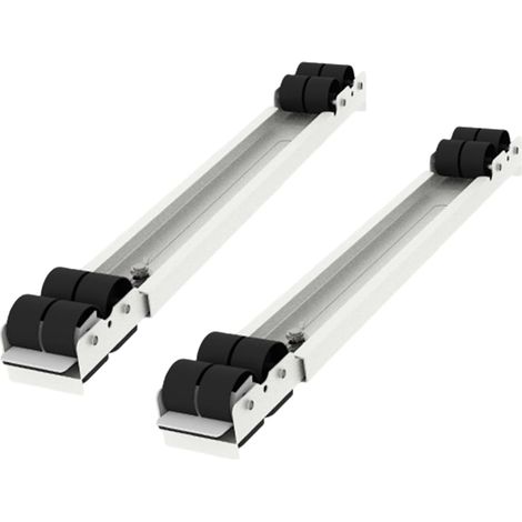 Lot de 2 bases mobiles pour machine à laver - Longueur réglable - Pour carrelage, parquet, meubles de maison - Longueur réglable (1/5)