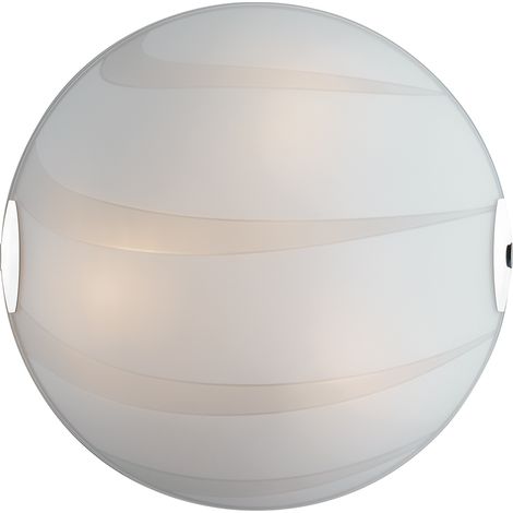 Plafoniera CRI in vetro bianco 40 cm. (1/2)