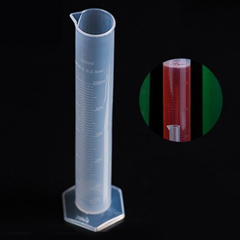 Éprouvette graduée de 250 ml, éprouvette graduée en plastique épais, verre doseur droit, éprouvette graduée de 250 ml (1/5)