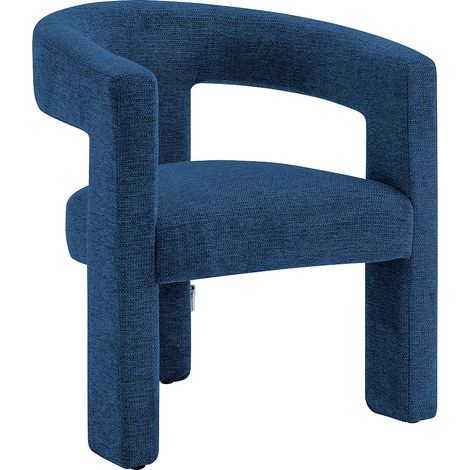 Poltrona in Tessuto testurizzato Blu - FAVINA (1/5)