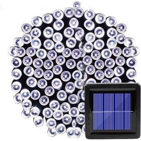 Guirlande Solaire - 200 LED - 20 M - Étanche IP44 - Fonction Marche/Arrêt Automatique - Pour Jardin Patio Arbre Clôture - 1 Pièce