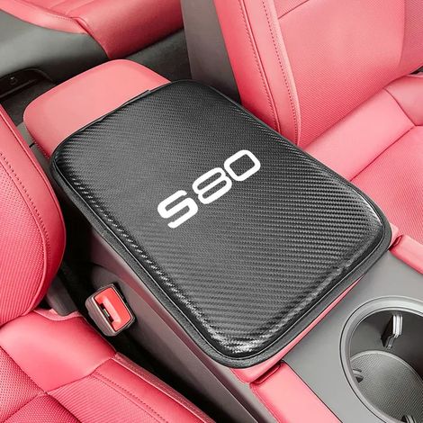 (Pour S80) Housse de coussin d'accoudoir pour voiture, accessoire auto compatible Volvo (1/5)