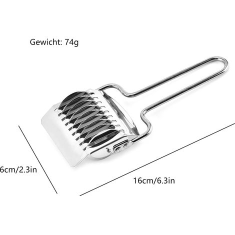 Tagliapasta in acciaio inox - Macchina per pasta manuale - Utensile da cucina per preparare la pasta spaghetti (2 pezzi) (1/4)