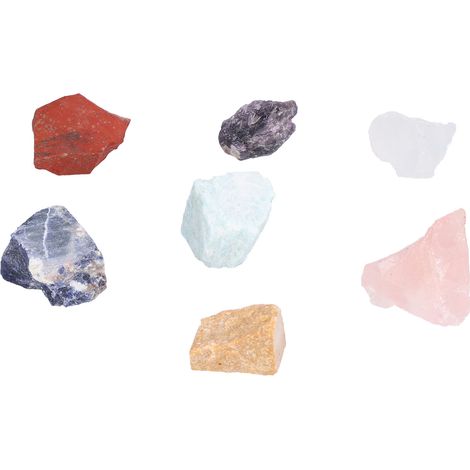 Lot 7 Pierres Précieuses Cristal Chakra Équilibre Minéraux Naturel avec Pochette Rangement (1/5)