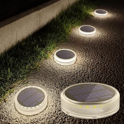 Lampe Solaire Exterieur, Lot de 2Lumiere Extérieur Terrasse Sol Jardin extérieur lumière décorative lumière de pelouse lumière de paysage solaire lumière enterrée (1/5)