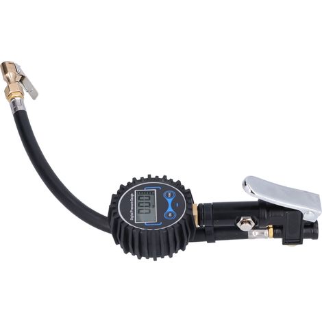 Gonfleur de pneus 200 PSI (14 BAR) avec manomètre LCD et lumière LED pour voiture, camionnette, moto et moto tout-terrain. (1/5)