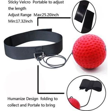 Boxe Reflex Speedball Rubber Band Lutte Entraînement Pratique MMA Exercice Fitness (1/4)