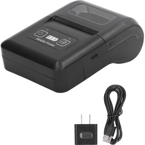 Imprimante thermique portable Bluetooth 58mm pour étiquettes adresses codes-barres reçus, 100‑240V avec prise US (1/5)