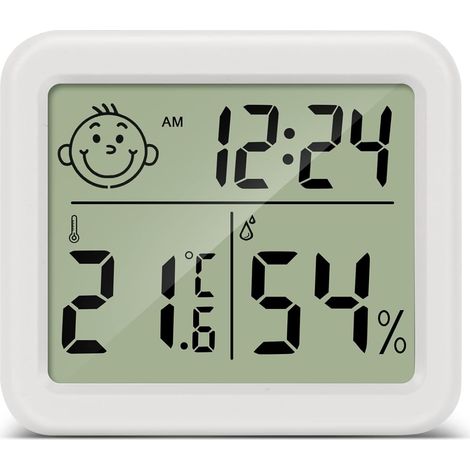 Termometre Maison LCD Thermomètre Hygromètre Interieur Numérique Température Humidité pour Salon entrepôt Chambre de bébé Vestiaire (1/5)
